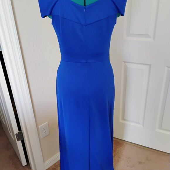 Alexa B Nites Royal Blue Dress Full Length Size 6 Polyester Spandex - Picture 5 of 11